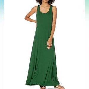 Daily Ritual Women's Fine Rib Sleeveless Racerback Maxi Dress